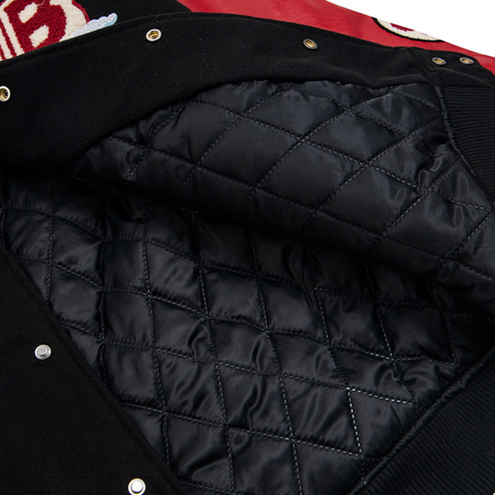 VIBE Color Block Baseball Jacket