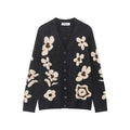 FLORA Flower Jacquard Knit Jacket