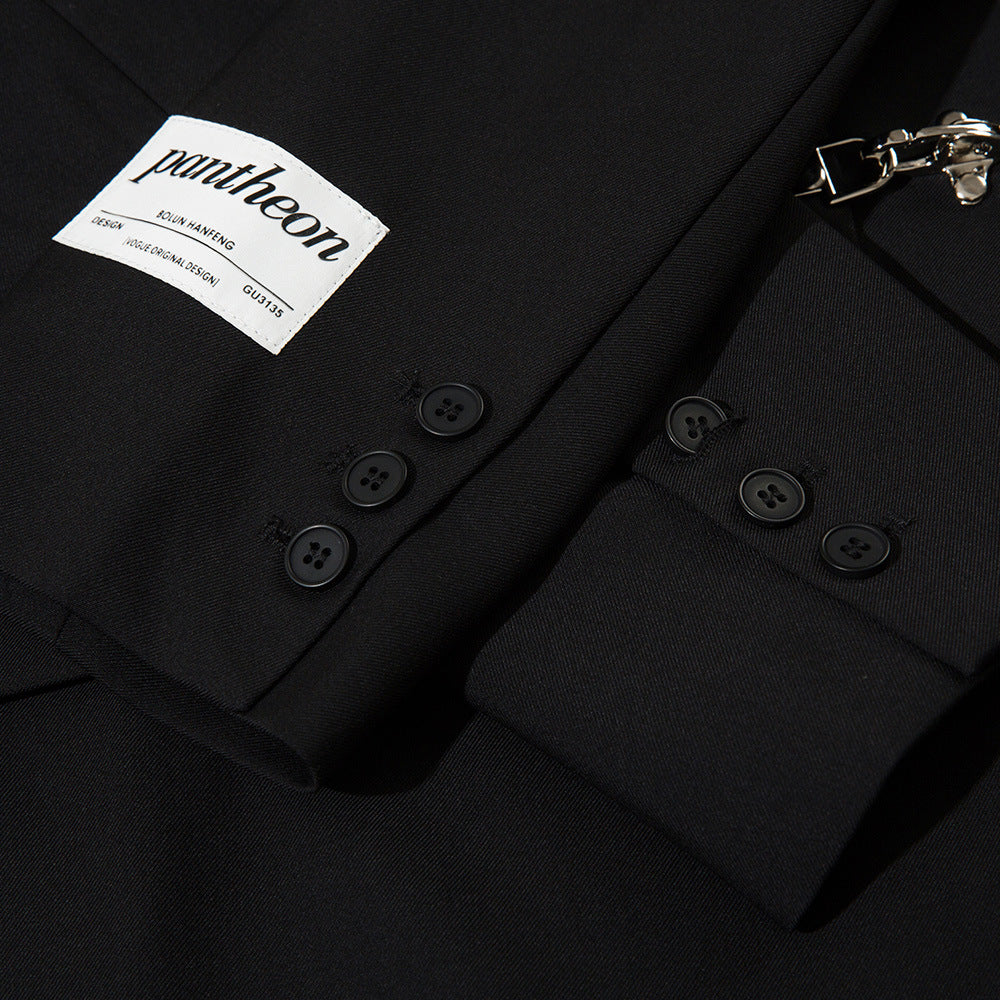 LUNA Metal Buckle Casual Suit Jacket