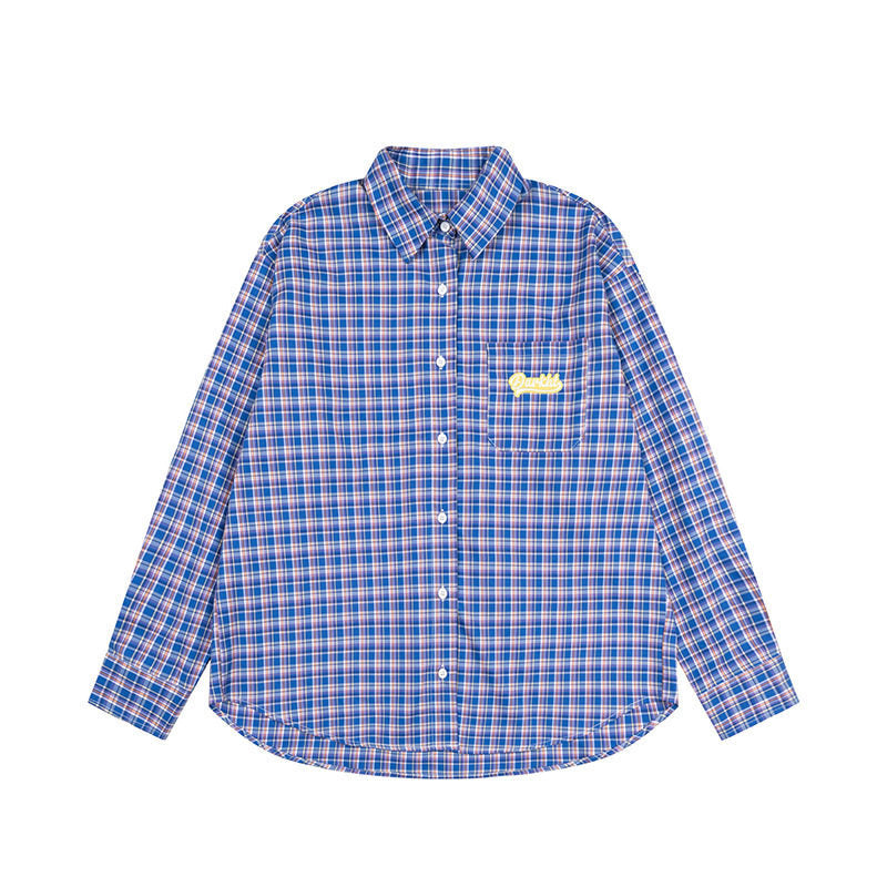BILLIE Embroidered Plaid Shirt Jacket