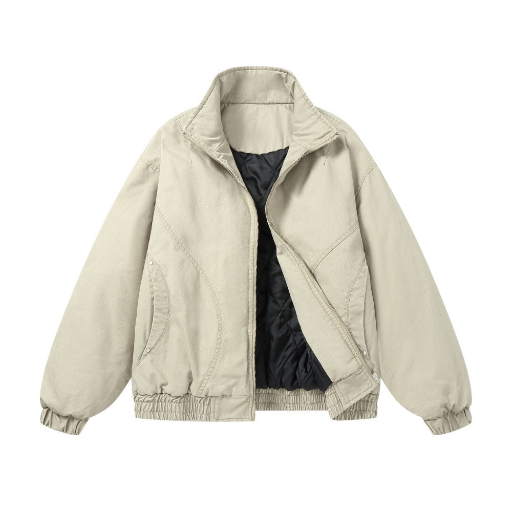 LILY Workwear Stand Collar Cotton Jacket