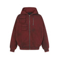 GRUNGE Blood Red Washed Zip-Up Hoodie