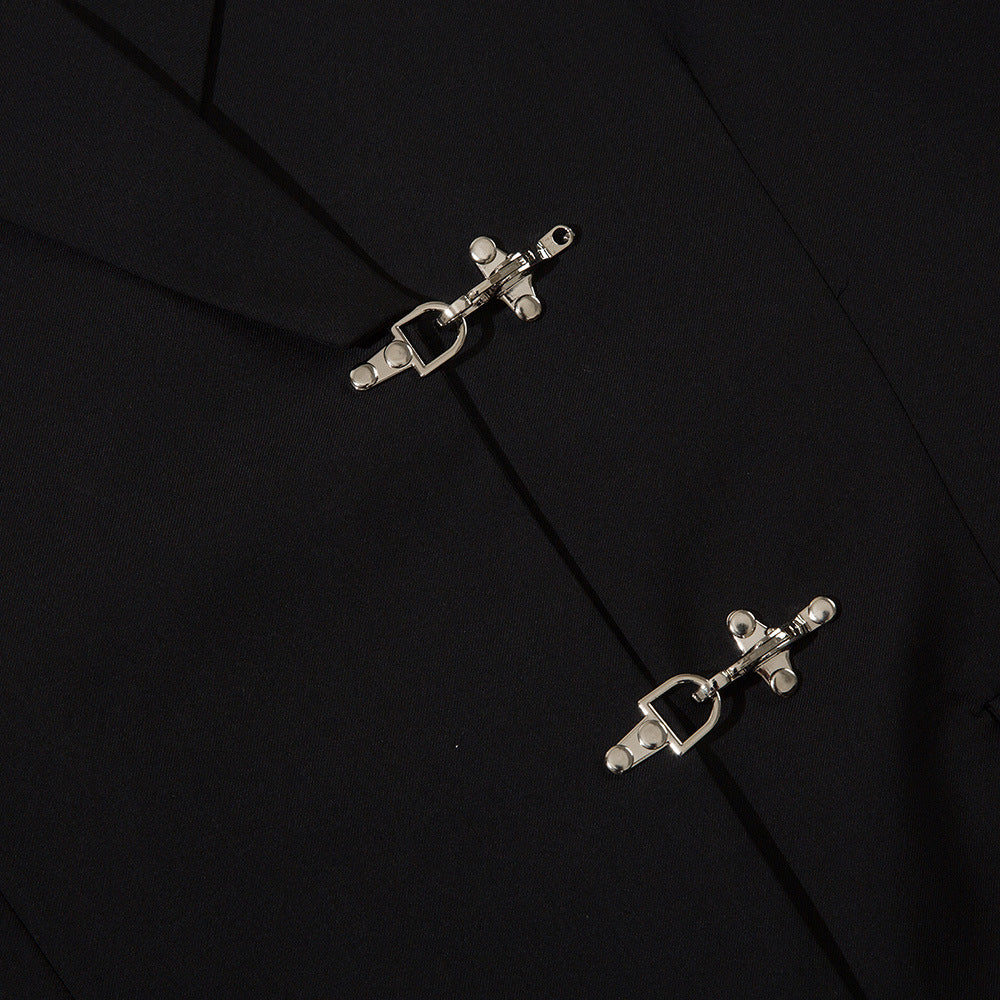 LUNA Metal Buckle Casual Suit Jacket