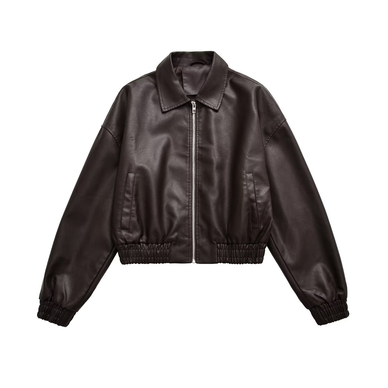 RAVEN Retro Faux Leather Loose Jacket