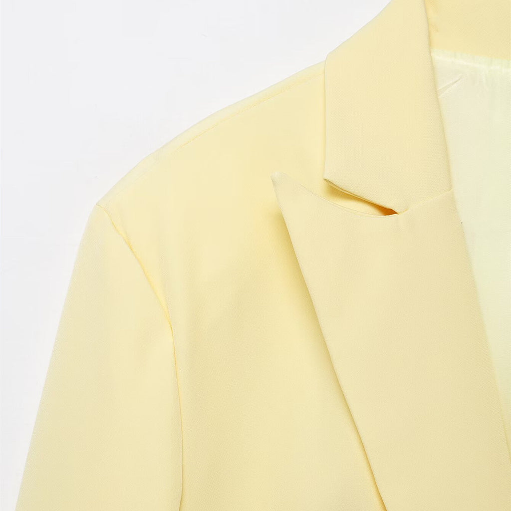 CLEO Solid Colour Suit Jacket