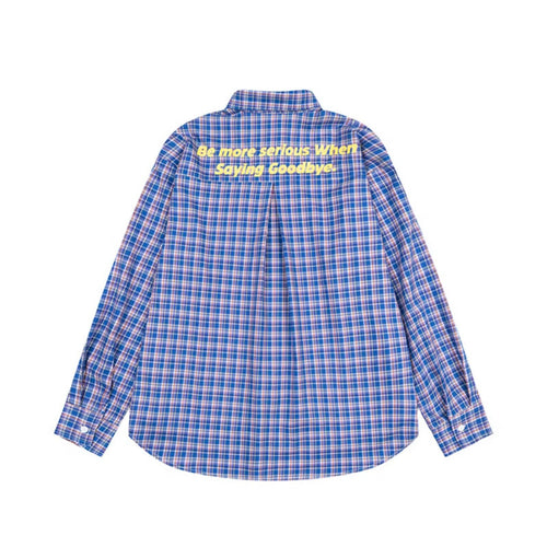 BILLIE Embroidered Plaid Shirt Jacket